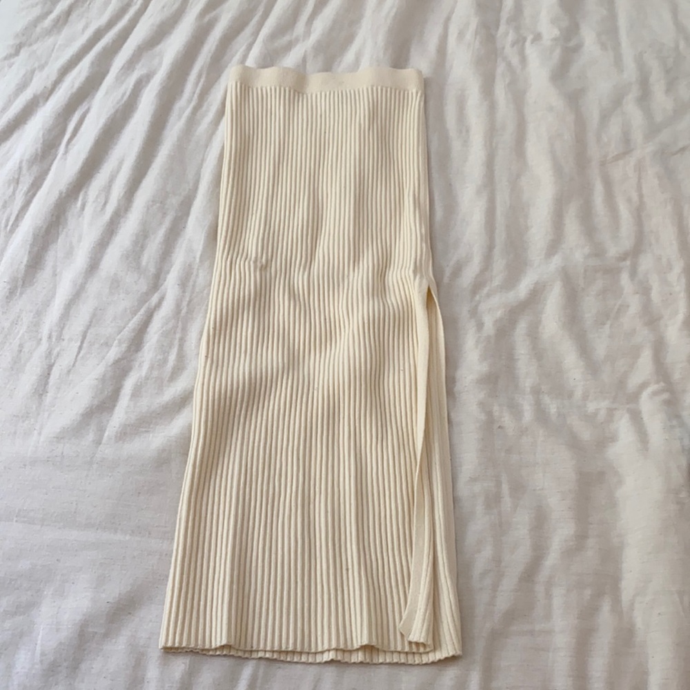 Cream Midi Skirt